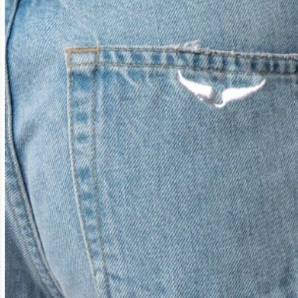 ZADIG & VOLTAIRE WHITNEY RELEASE WIDE LEG  MID RISE JEANS SIZE 27 NWT - Picture 4 of 8